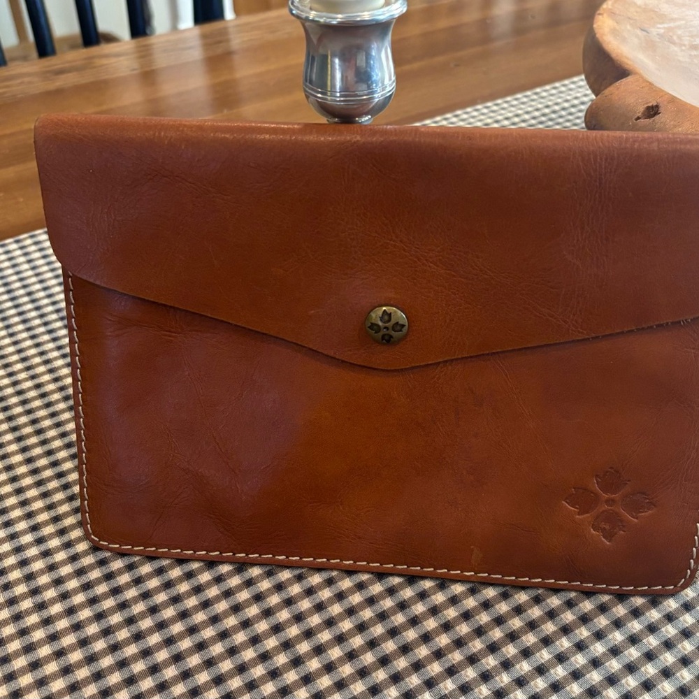 Patricia Nash Brown Leather Clutch